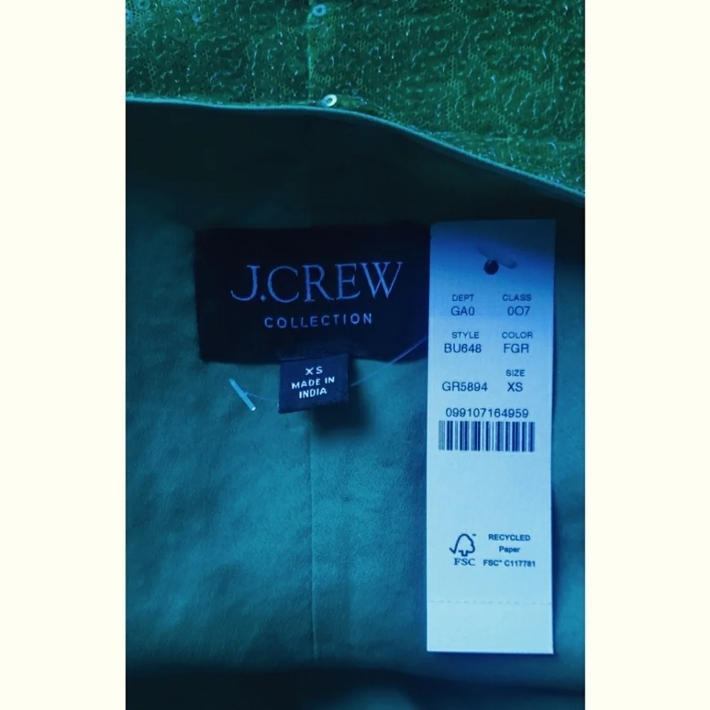 J.Crew Collection sequin crop top